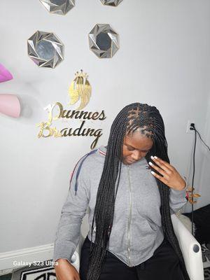 Small knotless braids