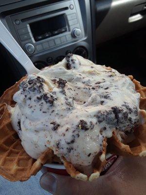 Brownie Cookie Dough Ice Cream! Sorry diet, it is way too hot today.