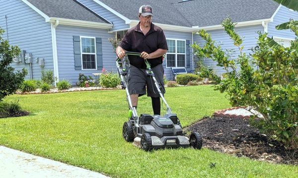 Don't worry, we will be blowing those grass clippings later.