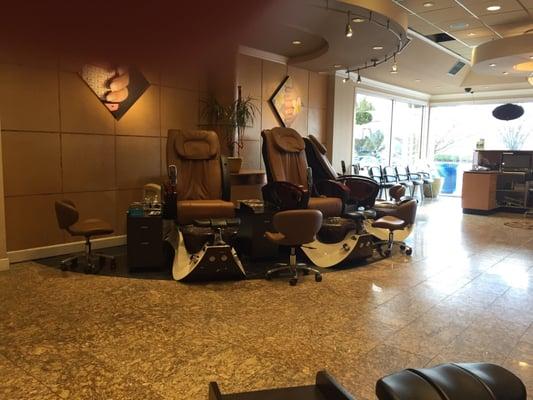 New pedicure massage chairs