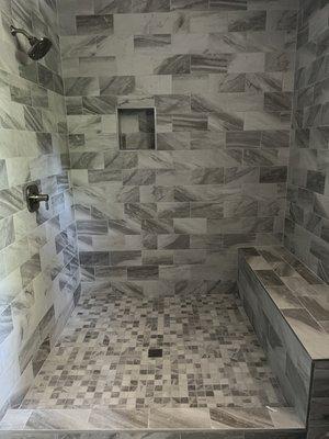 Tile bathroom remodeling