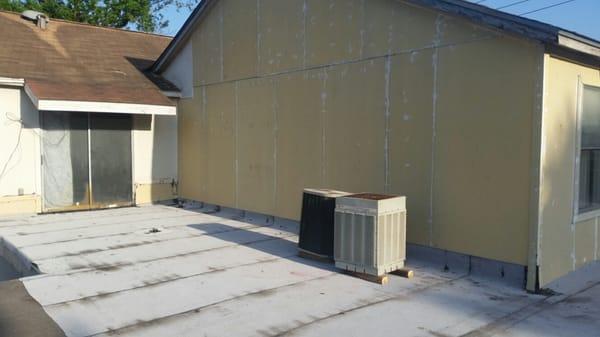 Flat roof and siding Installed