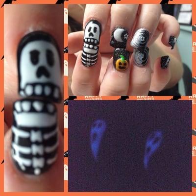 Halloween 3D nail art