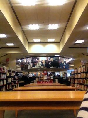 Magazine section looking into the central cafe area.