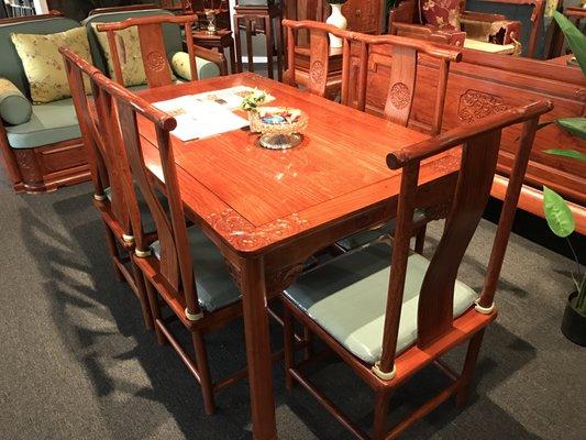 Yun Oriental Dinning Table Set 7 Model 2