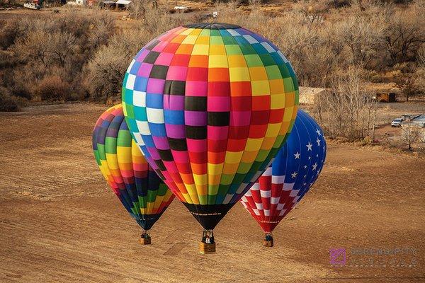 Hot air balloons in Phoenix, Arizona.