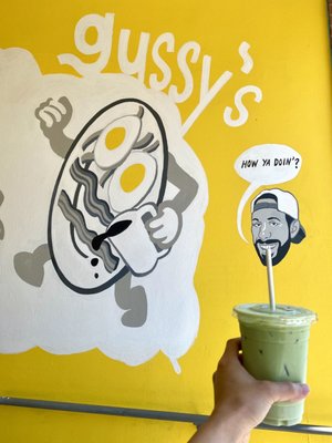 Enjoyed my iced matcha from Gussy's!