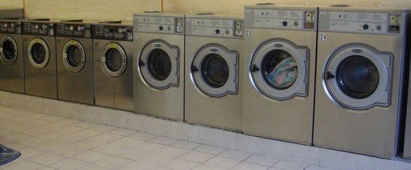 We offer 18, 30, 40, 50, and 60 pound front load washers.