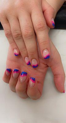 Gel manicure w/ nail art