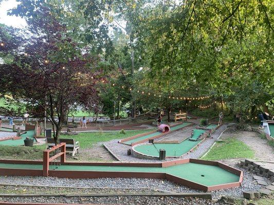 A few of the mini golf holes