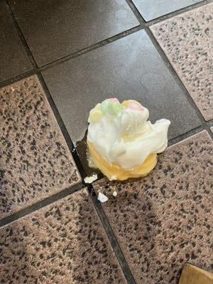 Dropped frozen yogurt