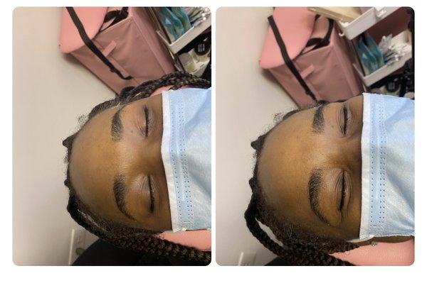 Brow waxing and shaping