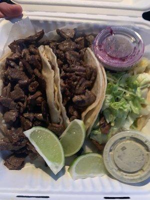 Three taco combo - 2 steak and fish