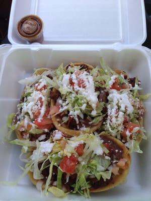 4 Fajita Beef Sopes ($2+tax a piece)