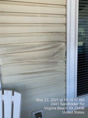 Grill melted siding