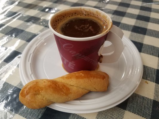 Greek coffee, koulourakia