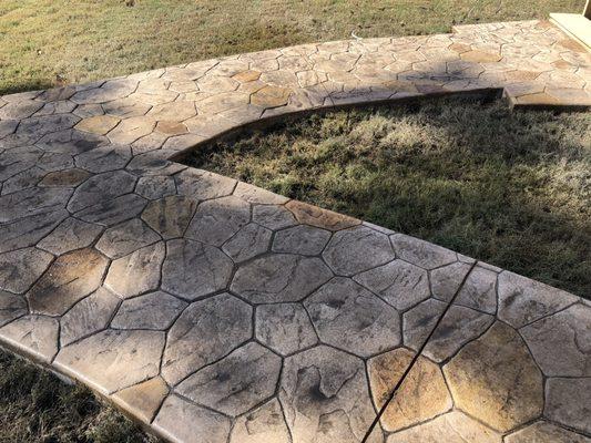 Random Stone Concrete Stamped walkway