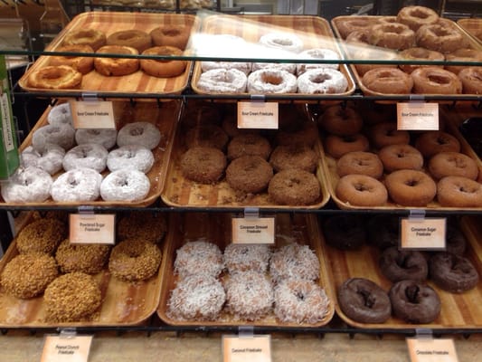 Look at these donuts, what a selection and they are adding fresh ones as you shop!  I love the nut covered cake ones!