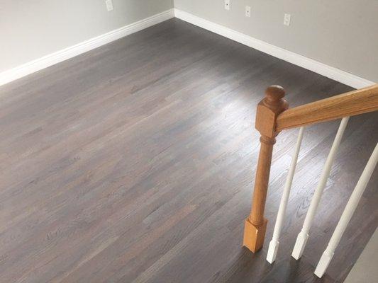 2 1/4" select Red Oak Stained Classic Grey