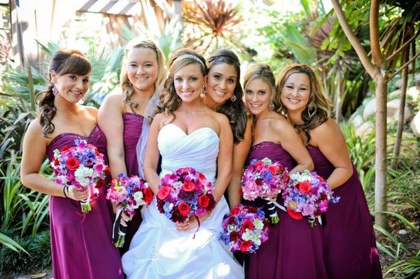 The lovely Bride Colette and her bridal party