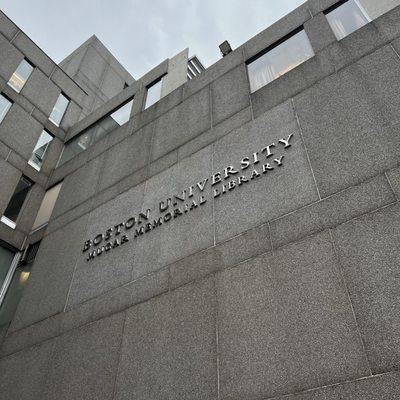 The front of library.