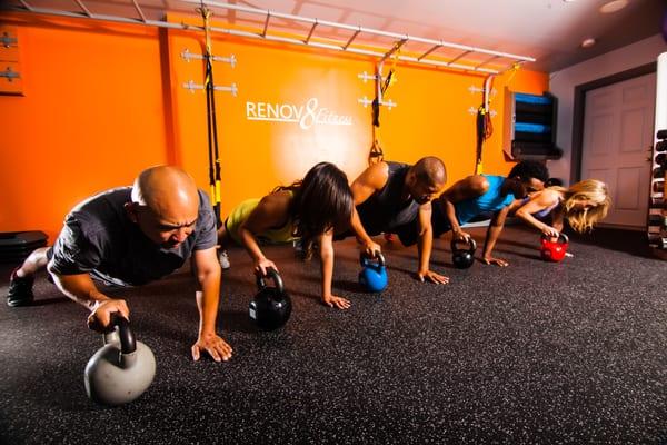 Small group fitness coaching.