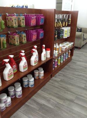 Select Earth Rated, Nature's Miracle, ConairPet, Furminator, and Earthbath for grooming and waste management needs