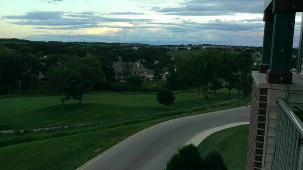 Overlooking Hawks Landing Golf Course's 18th Green