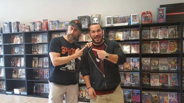 Cecil Grimes famous Rick Grimes cosplayer, stopped in to hang out with us days after our shop opened!