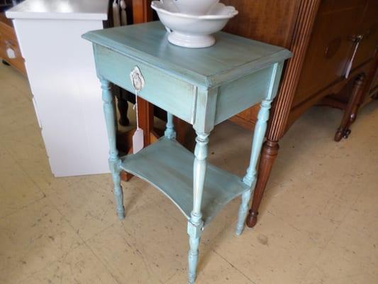 Blue Painted Table $55