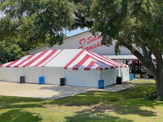 30x50 frame tent with walls