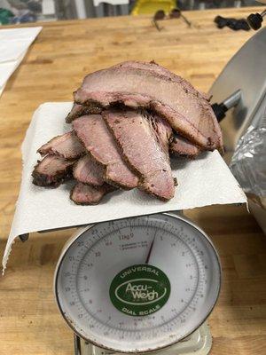 Brisket was so moist!!! They weigh it right in front of you!