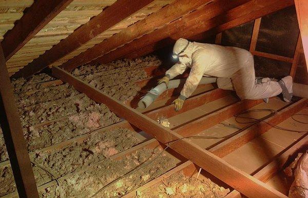 removing old insulation