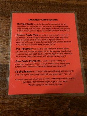 Drink seasonal specials