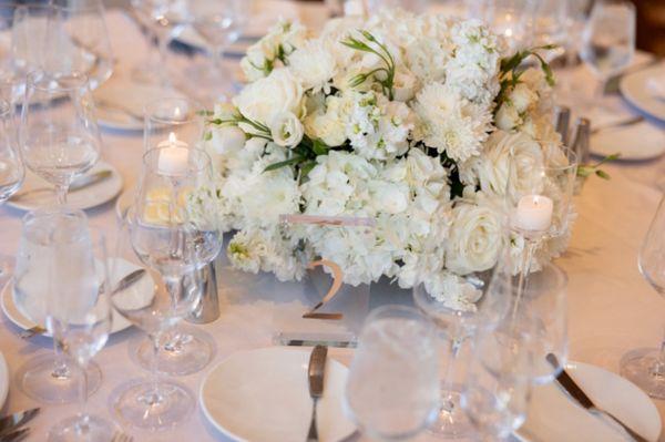 All white arrangement