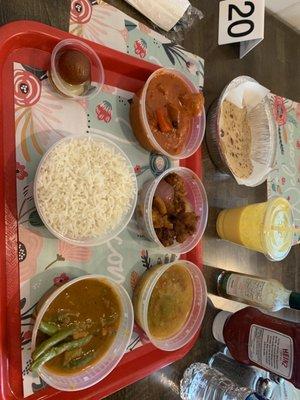 Chicken tikka masala lunch.