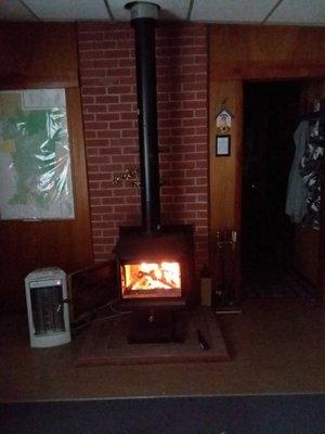 Cozy wood stove!