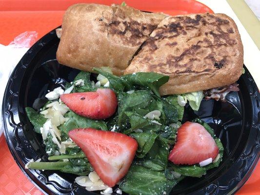 Strawberry spinach salad good too