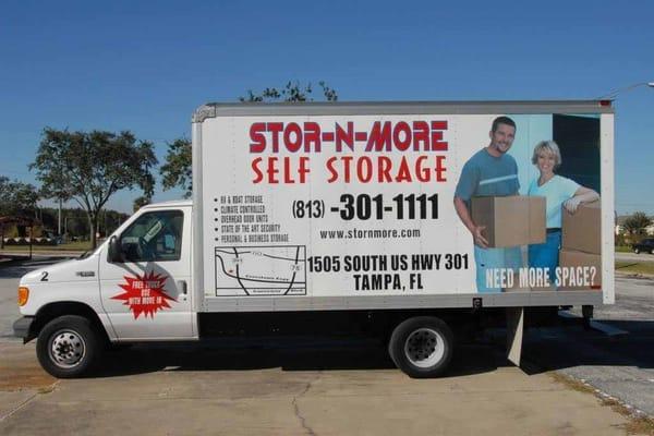 FREE Truck rental with move-In (10x10 storage rooms or larger)