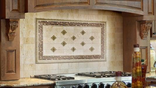 Travertine Backsplash