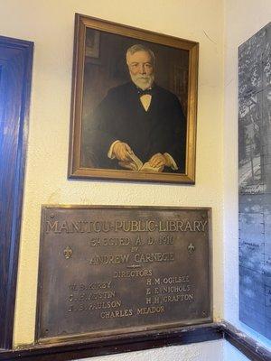 Andrew Carnegie erected this library in 1910