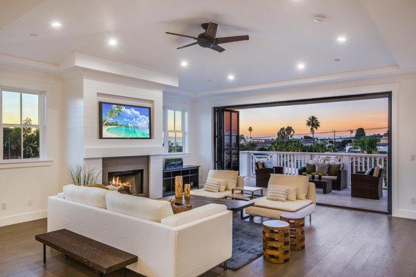 Hermosa Beach Single Family Home- Living Room with a View