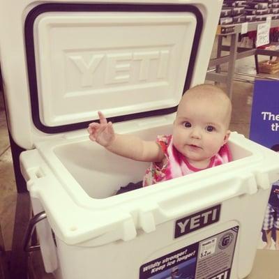 Ellery Rae says get dad a #Yeti #cooler! In-stores only. Disclaimer: Yeti coolers not suitable for storing your kids!