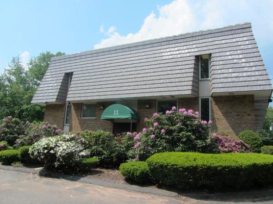 Front entrance. You take a flight of stairs up. Please call before coming over since regular worship is not held yet.