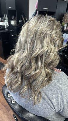 White blonde highlights