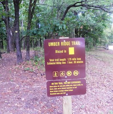 One of the trails at the park. There will be a longer trail opening Spring 2014.