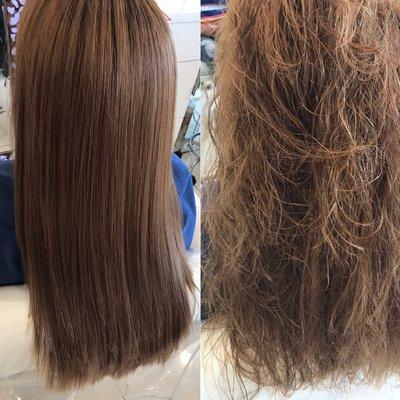 Organic keratin treatment