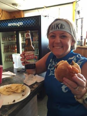 Great food after a 30 mile hot bike ride!  Wonderful Wisconsin hospitality from all 4 girls working that day.