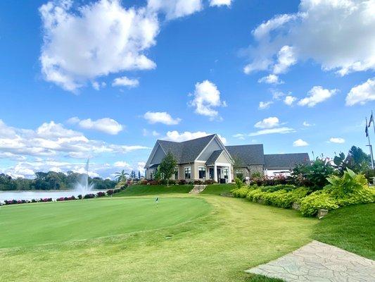 Golf Clubhouse and practice putting green