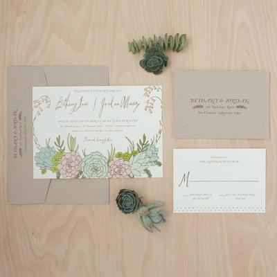 Succulent Wedding Invitation